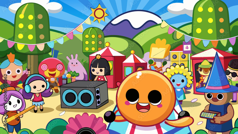 Fototapeta premium easter eggs and birds