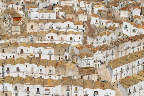 Slika na platnu Aerial view of Monte Sant Angelo town on the Gargano peninsula in Italy