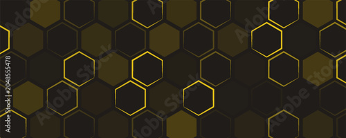 Tableau sur toile hexagon bee hive design background vector EPS10