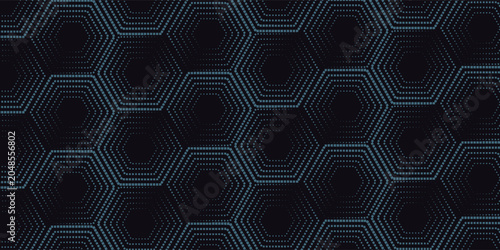 Seamless halftone hexagon shape dot pattern vector, Geometric Halftone Abstract pattern for Fabric and textile printing, sport jersey texture, wrapping paper. vector