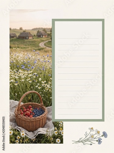 Charming Picnic Scene With Fresh Fruits And Nature Background For Relaxation
