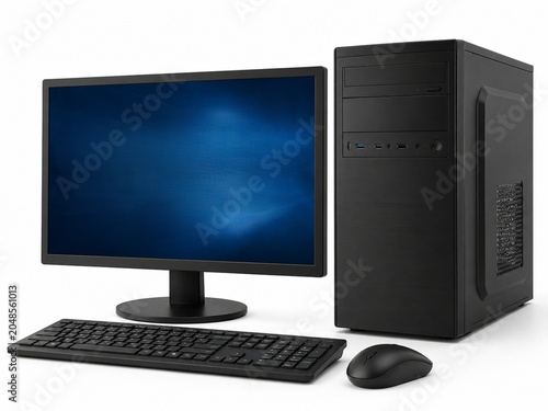 Complete Desktop Computer Set with LCD Monitor
