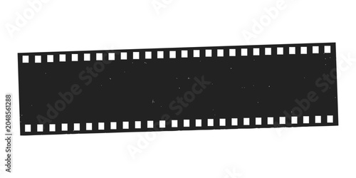 Film strip with perforations on white background for photography and movies