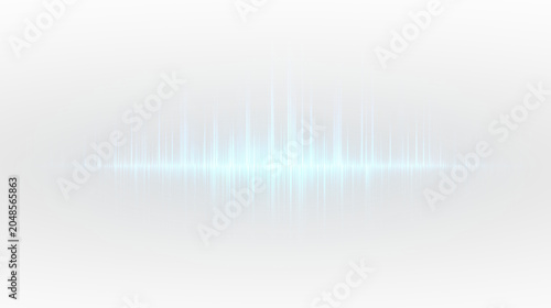 Фотография Electronic sound waveform png with bright frequency curve, musical energy pulse, stereo amplifier display, abstract radio signal pattern and creative digital background design