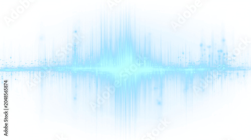 Konstfotografi Glowing music spectrum png with vibrant equalizer bars, waveform signal energy, digital audio mixer pattern, colourful sound diagram and abstract black background concept