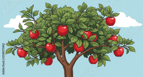 red apple tree