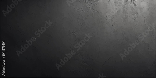 Schilderij op canvas A dark grunge background featuring a textured old concrete wall with a rough gre