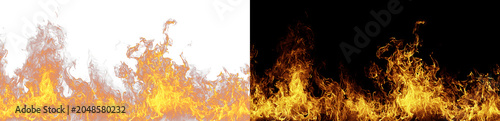 Fotografie Wildfire blaze with intense flames and hot energy glow