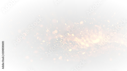Canvas Print Campfire fire sparks with flying glowing heat particles