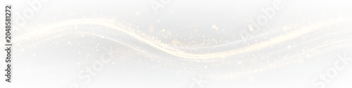 Foto Golden wave line with glowing particles and luxury motion