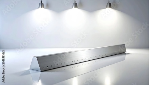 Modern Silver Soundbar Speaker with Subtle Illumination.