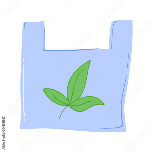 Eco friendly Bag with Green Leaf Design