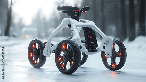 High-tech walker with built-in navigation system and ergonomic handles for mobility 