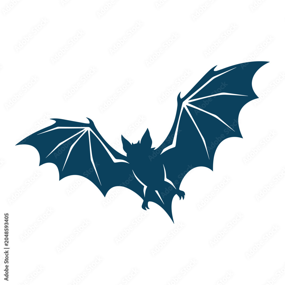 Naklejka premium Flying Bat Halloween SVG