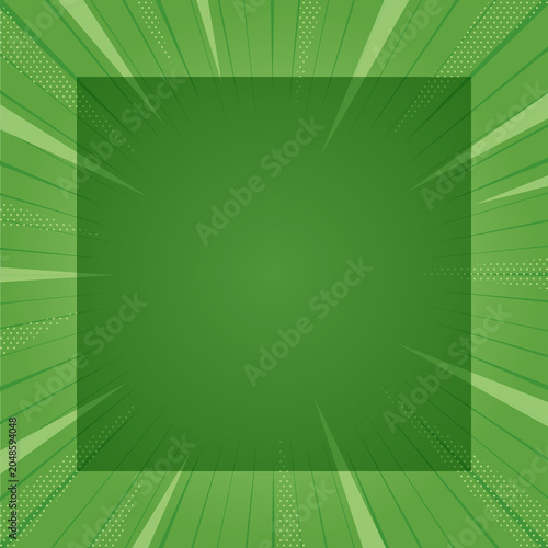 Light Green Sunburst Background with Square Frame Copy Space, ライトグリーン 放射線 背景