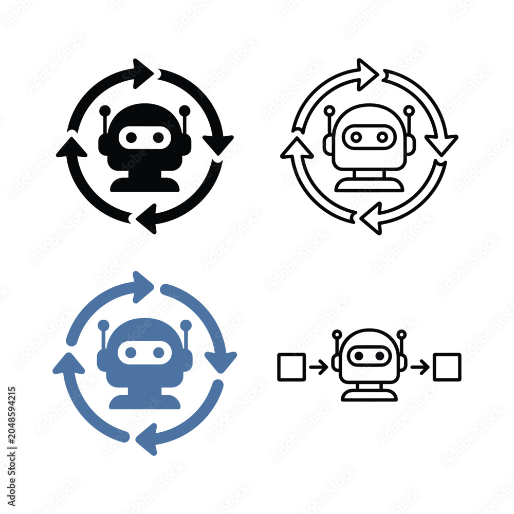Fototapeta premium Anonymous Hacker Data Security Concept Vector Icons Set