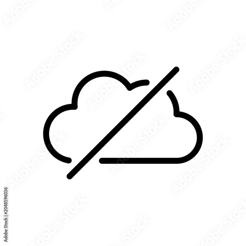 Cloud offline icon representing disconnected network and sync failure