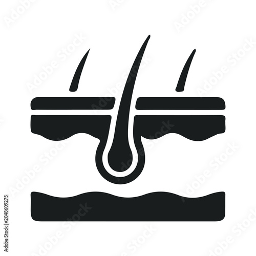 Photos Human Skin Structure Glyph Icon Illustration Vector