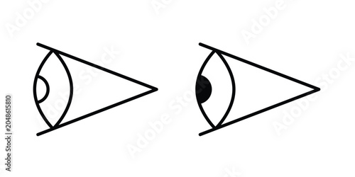 Foto Eye side icon for web and app design, design element.