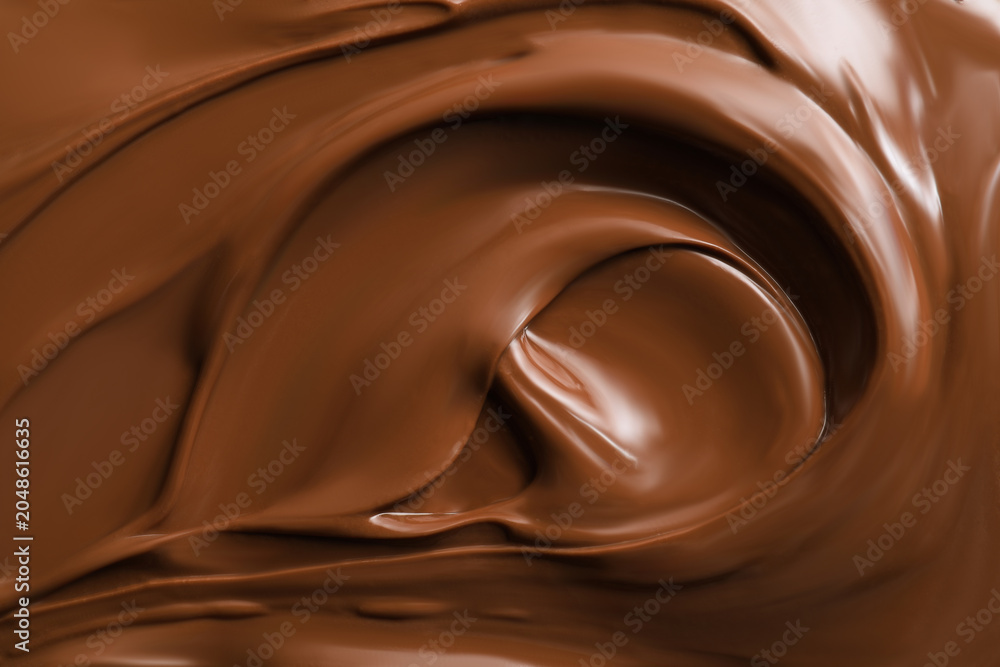 Naklejka premium Yummy chocolate paste as background, closeup view