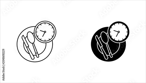 Bild auf Leinwand Minimal outline icon set