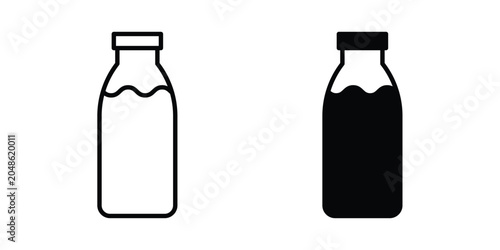 Fotografie Milk bottle icon