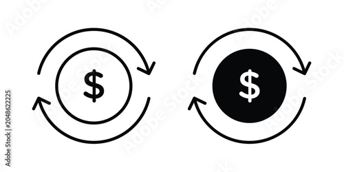 Tableau sur toile Recurring payments icon for web and app design, design element.