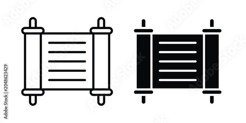 Billede på lærred Scroll Torah icon for web and app design, design element.