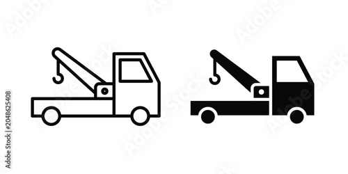 Fotografie Tow truck icon for web and app design, design element.