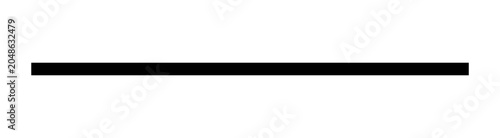 Tableau sur toile A single solid black horizontal Straight line centered on a plain white backgrou