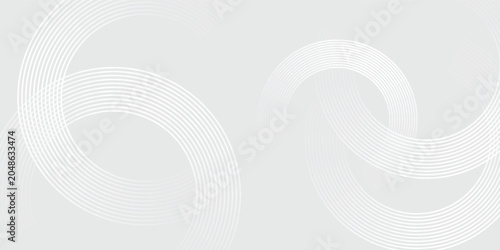 Konstfotografi Abstract white glowing geometric lines on a gray background