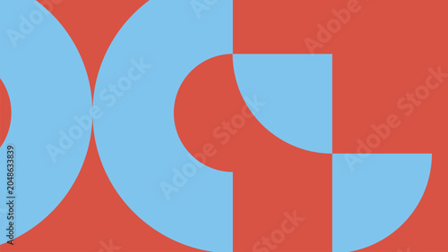 Coral Blue Geometry Background