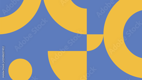 Blue Yellow Geometry Background
