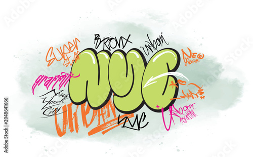 Graphics graffity, urban typography street art graffiti slogan, Urban typography we are the future slogan with neon graffiti font, Hipster graphic vector print for tees or sweatshirt.eps