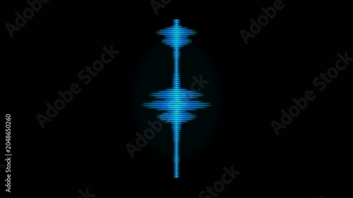 Vertical Spectrum Waveforms Displaying Frequency Patterns in Blue