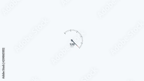 Speedometer displaying 113 km/h on a clean white background