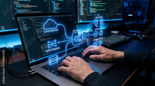 Software Engineer Developing Cloud Computing and Data Management System