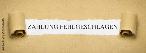 Bild auf Leinwand Zahlung fehlgeschlagen