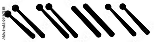 Fotografija drumstick and mallet icon set