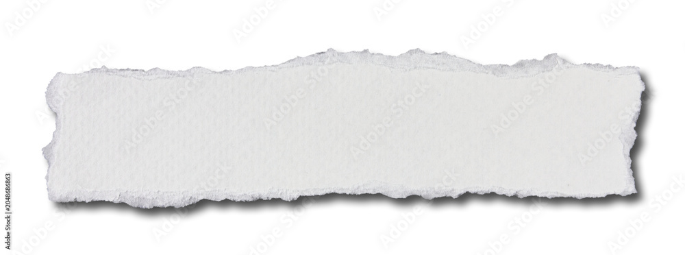 Fototapeta premium piece of blank white paper texture background with shadow torn and ripped on transparent background. document frame design