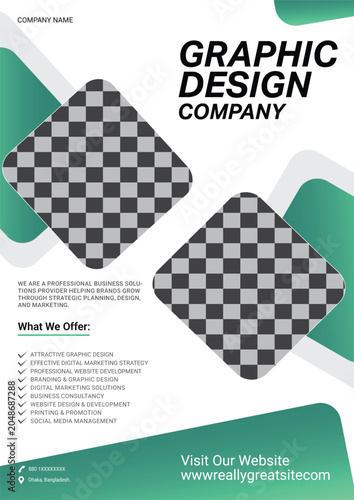 New modern business flyer design