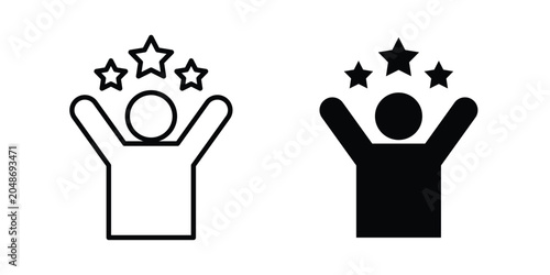 Success icon graphic set. Vector icons