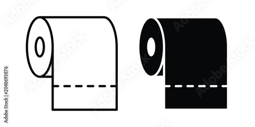 Toilet Paper icon graphic set. Vector icons