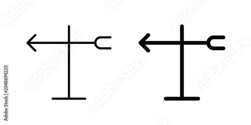 Bilde på lerret Veleta icon graphic set. Vector icons