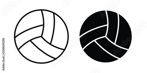 Foto Volley ball icon graphic set. Vector icons