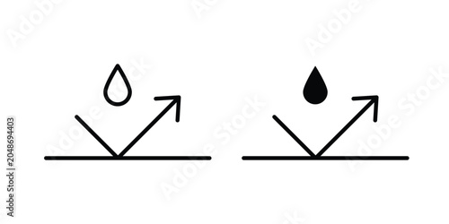 Tableau sur toile Waterproof icon graphic set. Vector icons