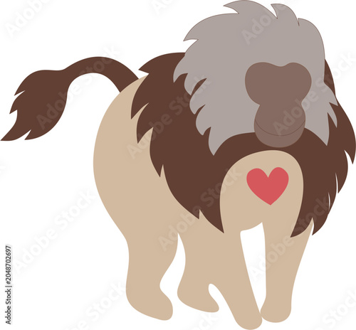 Photography Flat vector illustration of a monkey