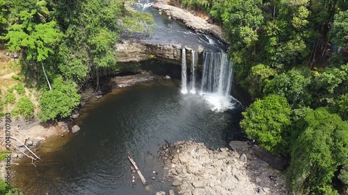aerial view of hidden waterfall