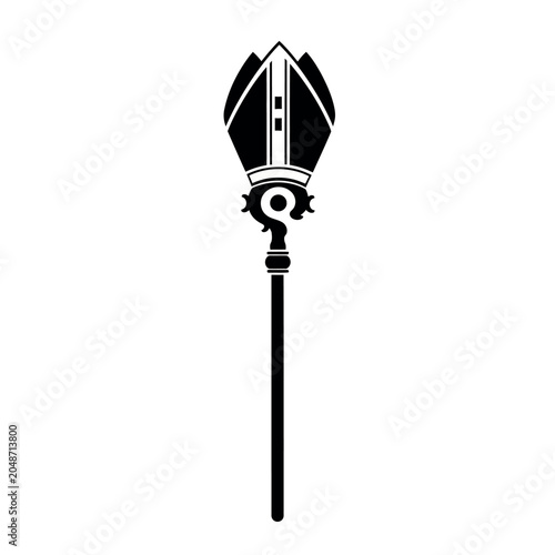Foto Bishops Mitre and Crozier Silhouette 2.