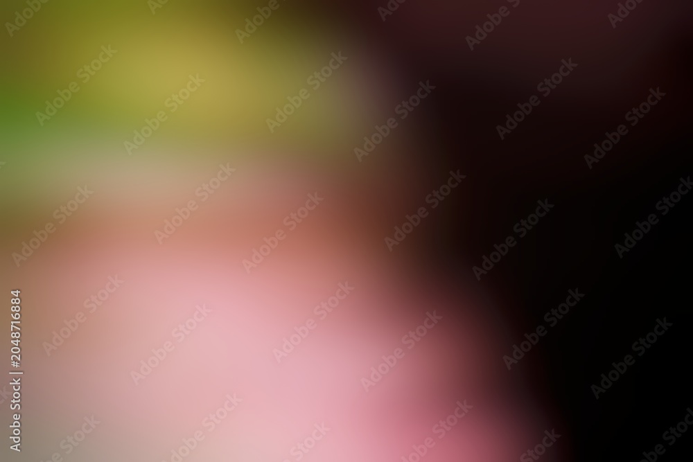 Obraz premium Blurred image of vibrant pink and green hues with indistinct shapes creating an abstract visual